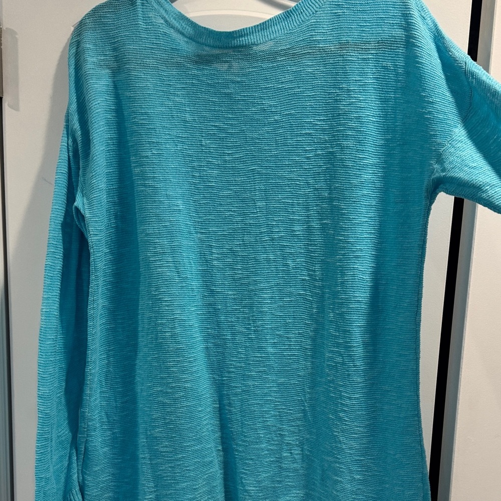 Eileen Fisher shirt/sweater. Beautiful turquoise. Womens XL. Good used cond. - Picture 8 of 8